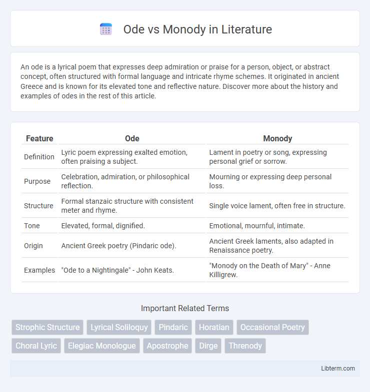 Monody vs Ode in Literature - What is The Difference?