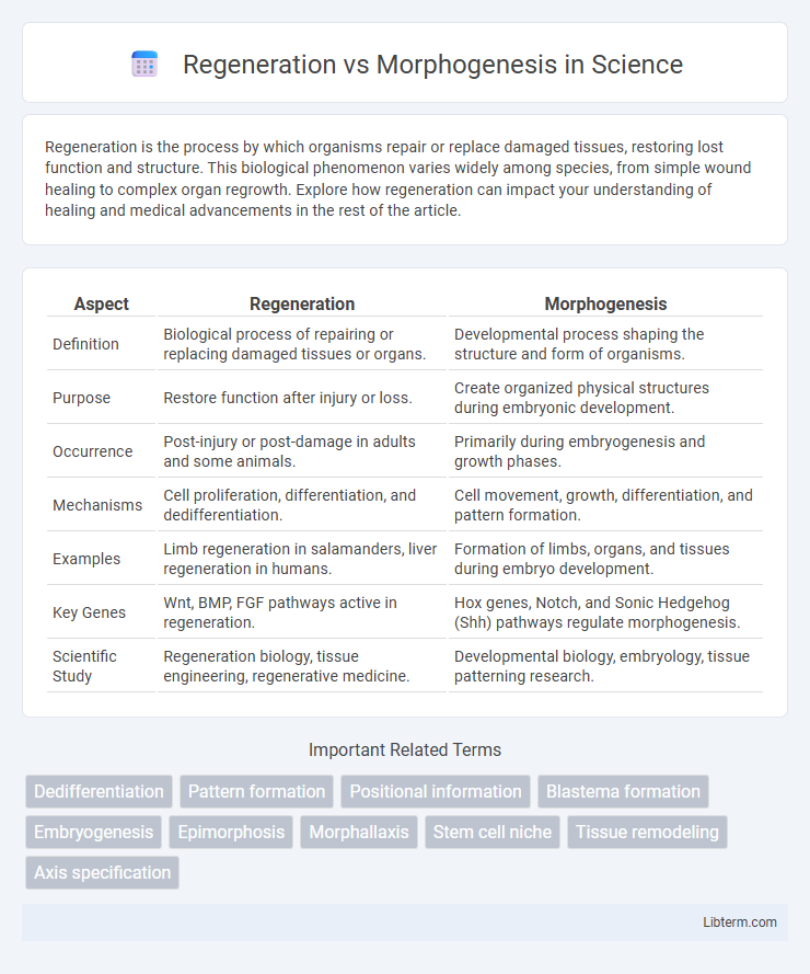 Morphogenesis vs Regeneration in Science - What is The Difference?
