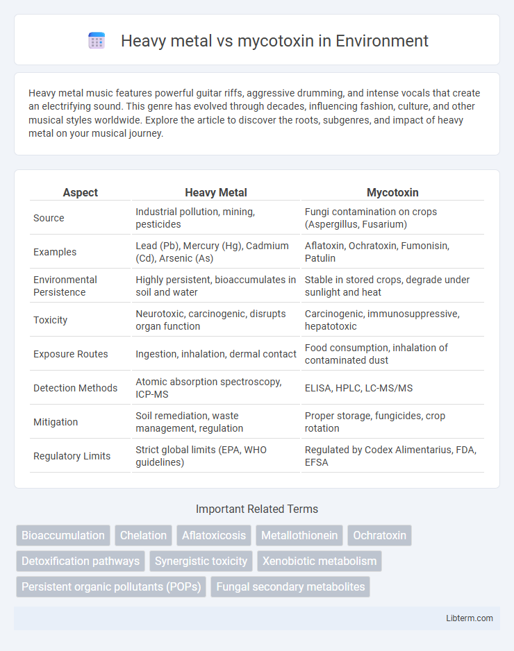 mycotoxin vs Heavy metal in Environment - What is The Difference?