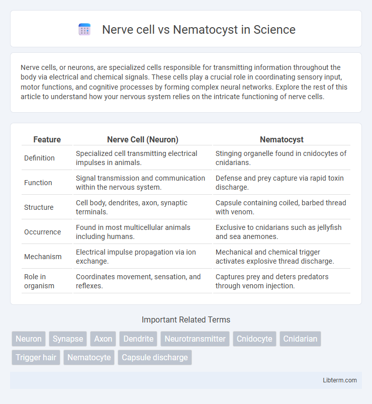 Nematocyst vs Nerve cell in Science - What is The Difference?