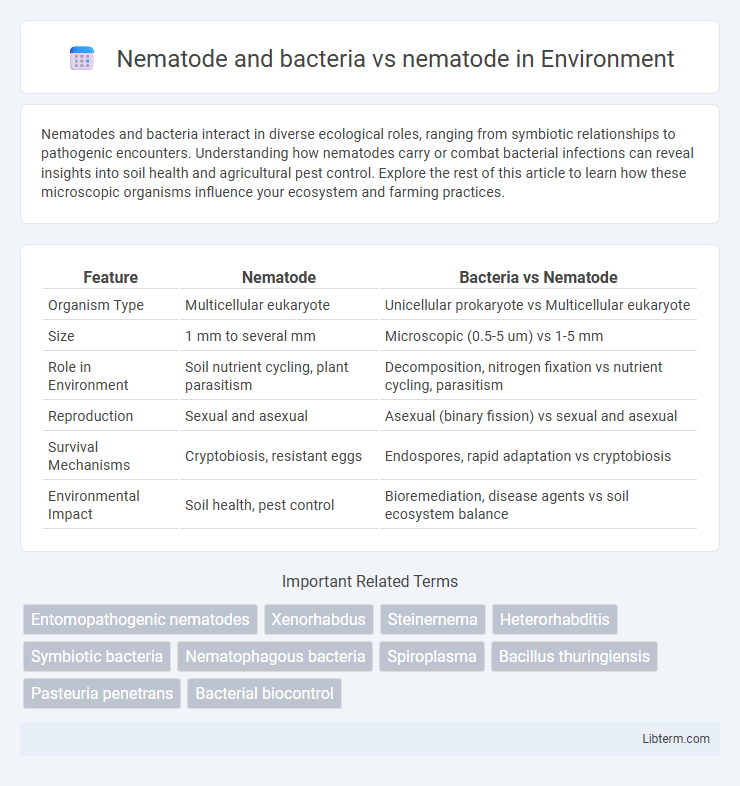 nematode vs Nematode and bacteria in Environment - What is The Difference?