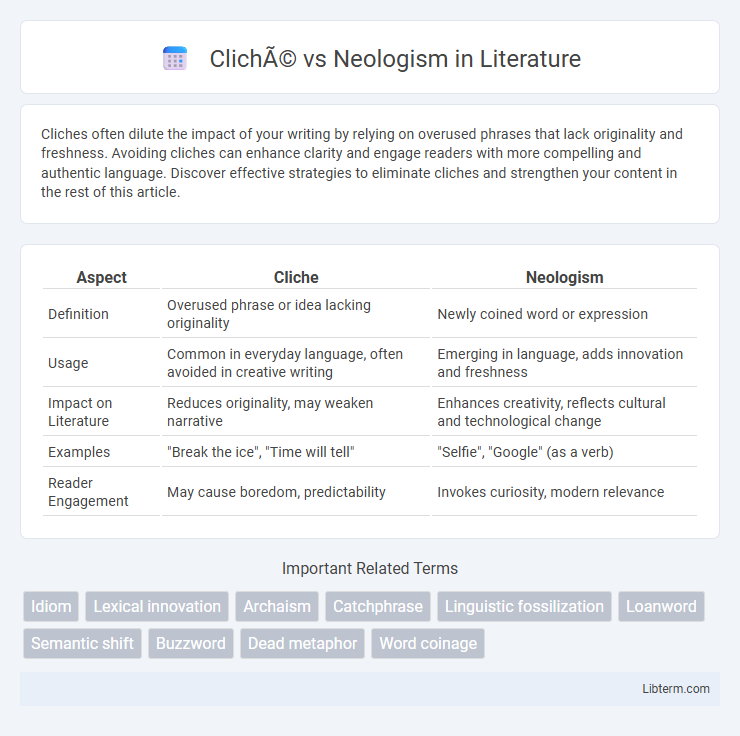 Neologism vs Cliché in Literature - What is The Difference?
