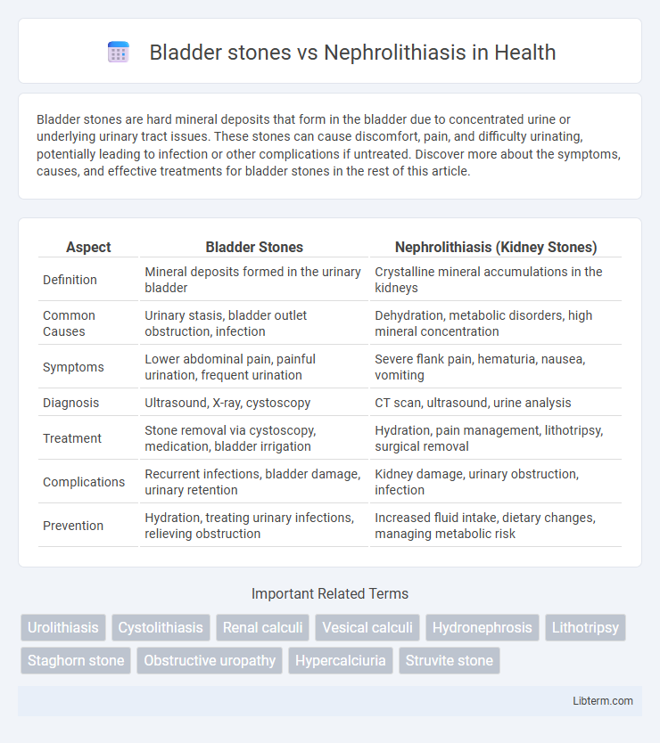 Nephrolithiasis vs Bladder stones in Health - What is The Difference?
