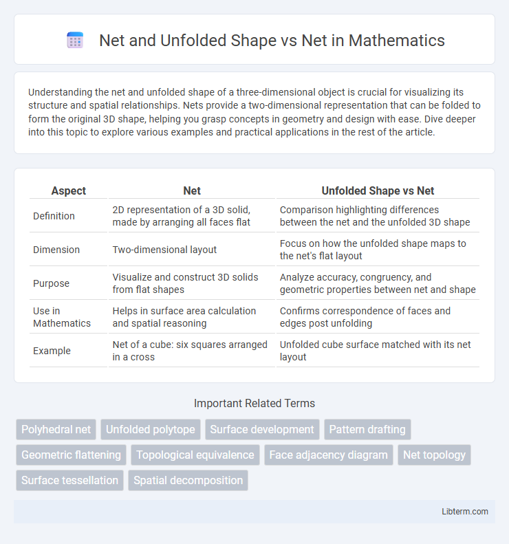 Net vs Net and Unfolded Shape in Mathematics - What is The Difference?