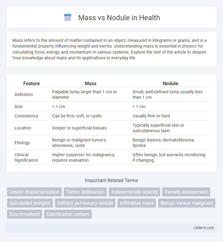 Nodule vs Mass in Health - What is The Difference?