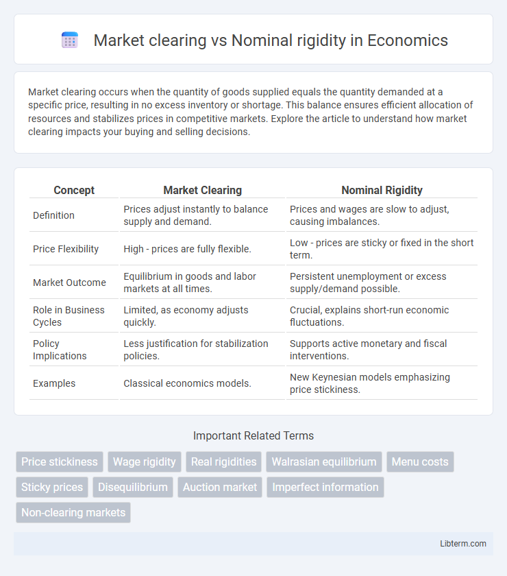 Nominal rigidity vs Market clearing in Economics - What is The Difference?