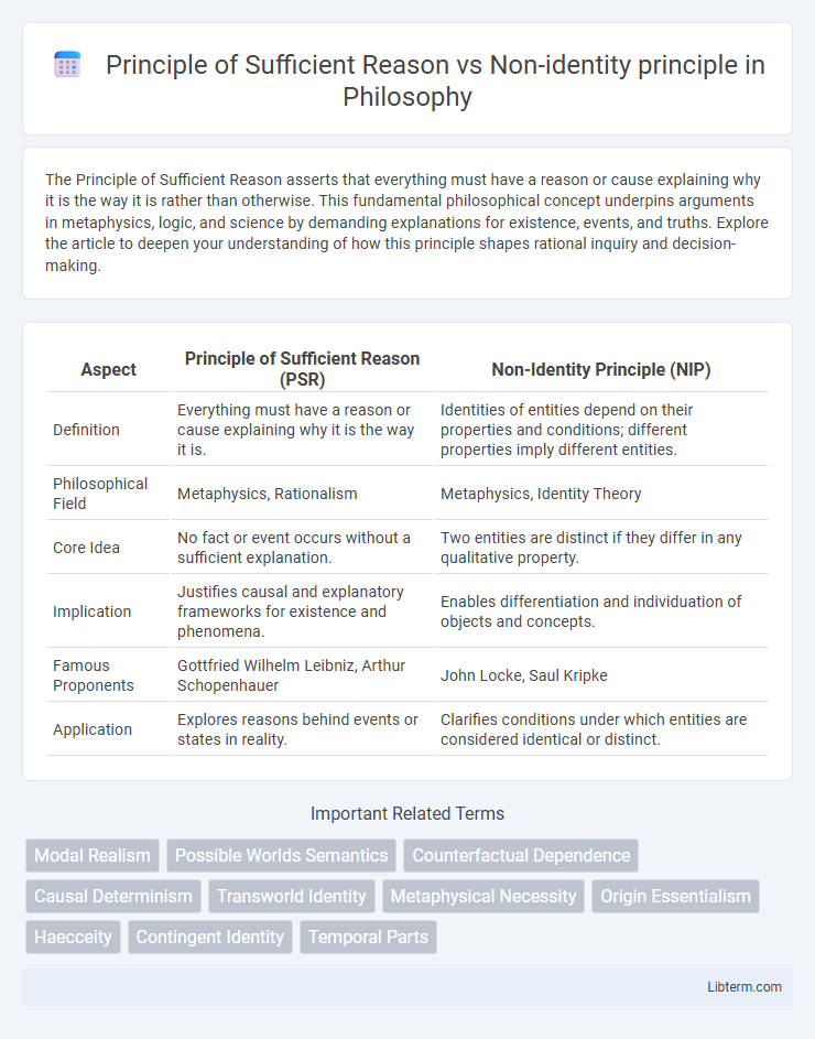 Non-identity principle vs Principle of Sufficient Reason in Philosophy - What is The Difference?