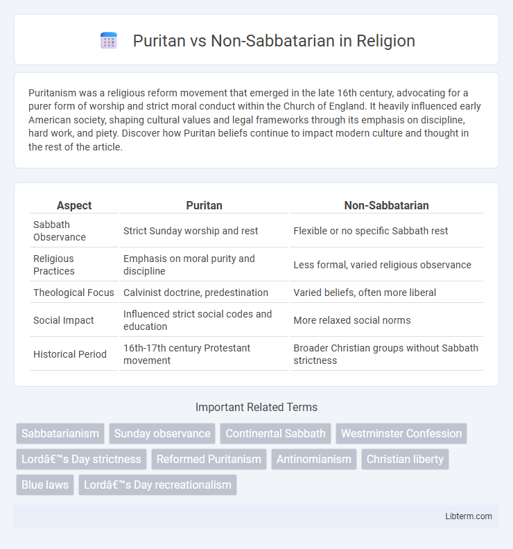 Non-Sabbatarian vs Puritan in Religion - What is The Difference?