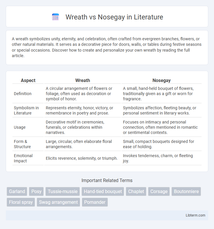 Nosegay vs Wreath in Literature - What is The Difference?