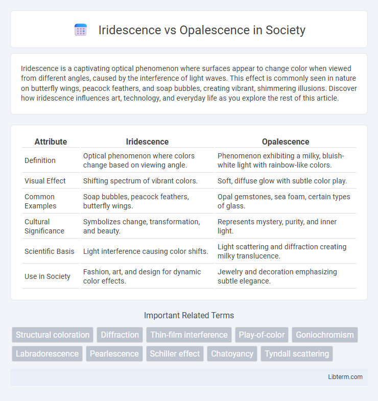 Opalescence vs Iridescence in Society - What is The Difference?