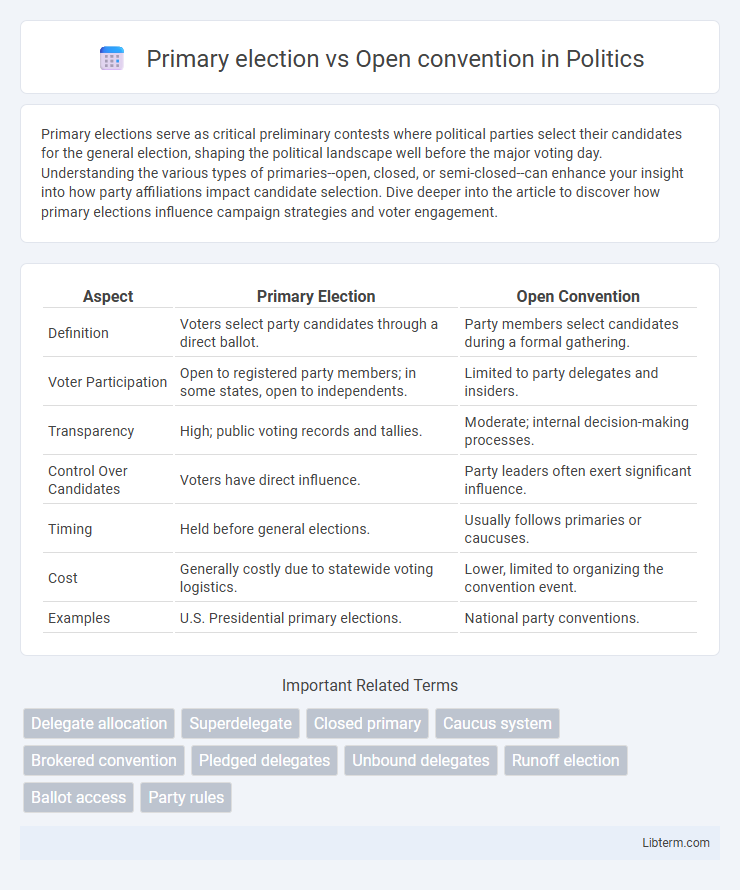 Open convention vs Primary election in Politics - What is The Difference?