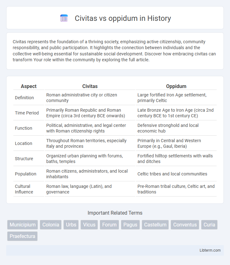oppidum vs Civitas in History - What is The Difference?