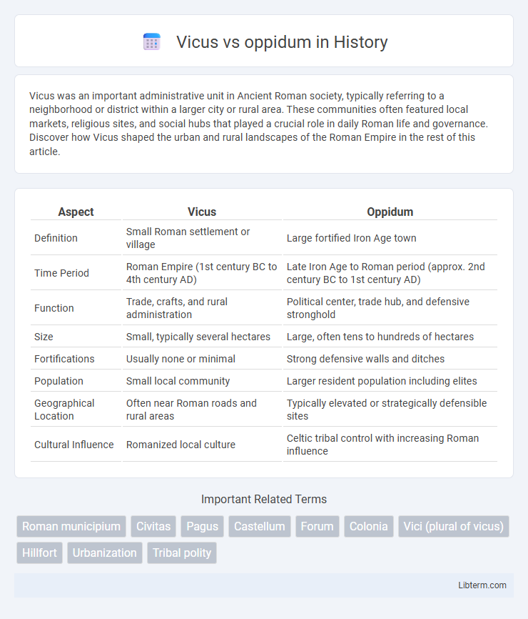oppidum vs Vicus in History - What is The Difference?