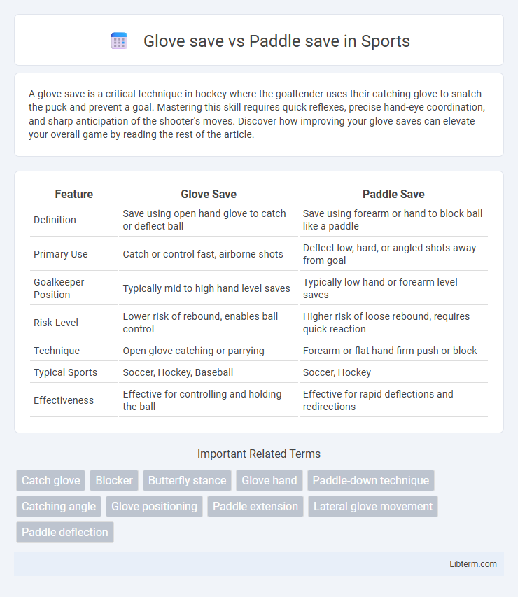 Paddle save vs Glove save in Sports - What is The Difference?