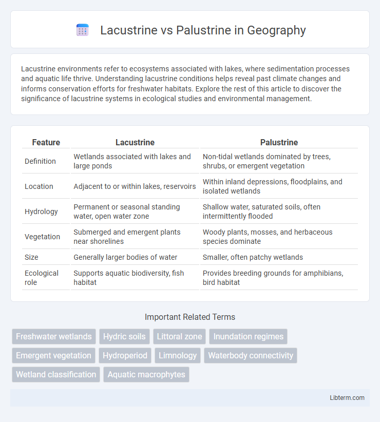 Palustrine vs Lacustrine in Geography - What is The Difference?