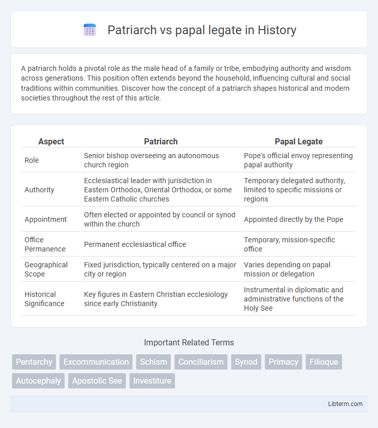 papal legate vs Patriarch in History - What is The Difference?