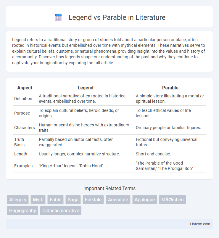 Parable vs Legend in Literature - What is The Difference?