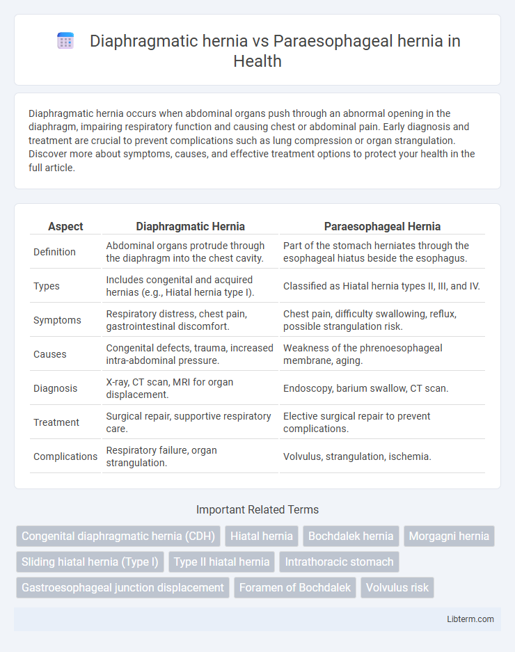 Paraesophageal hernia vs Diaphragmatic hernia in Health - What is The Difference?