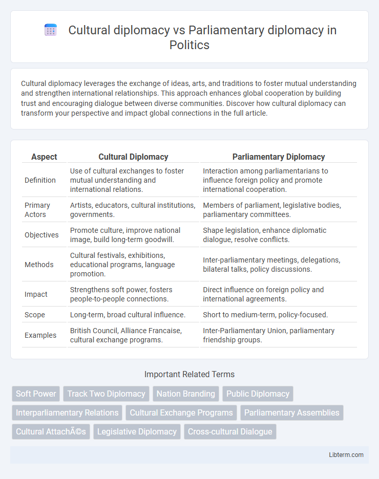 Parliamentary diplomacy vs Cultural diplomacy in Politics - What is The Difference?