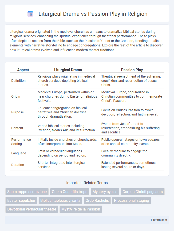 Passion Play vs Liturgical Drama in Religion - What is The Difference?