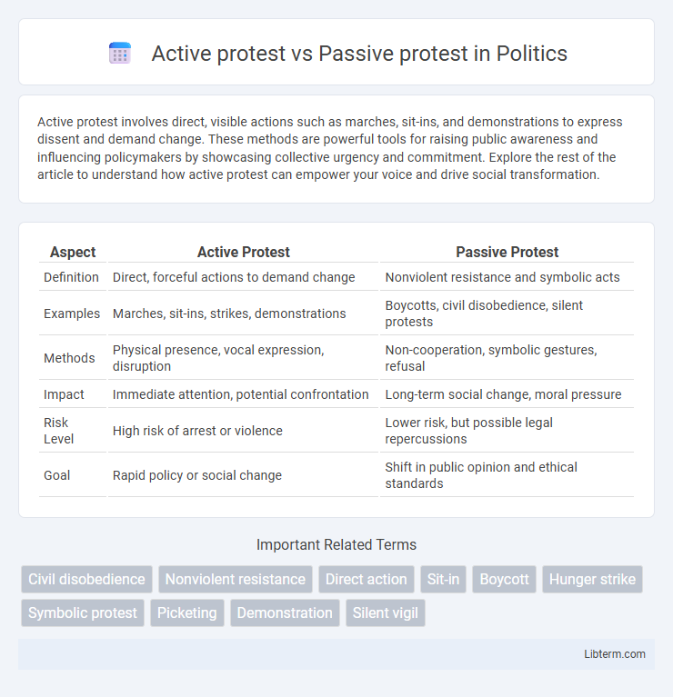 Passive protest vs Active protest in Politics - What is The Difference?