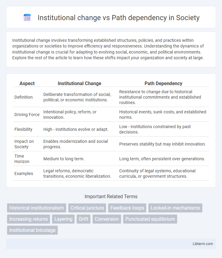 Path dependency vs Institutional change in Society - What is The Difference?