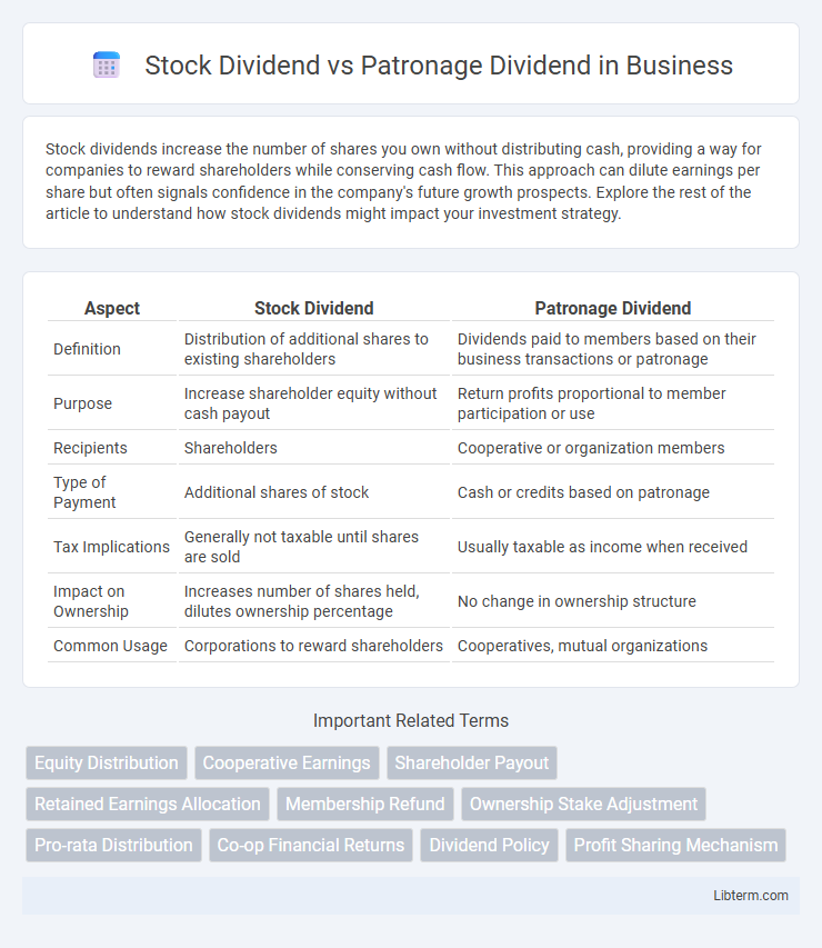Patronage Dividend vs Stock Dividend in Business - What is The Difference?
