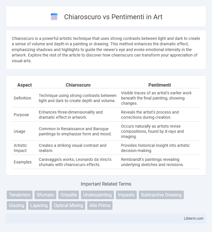 Pentimenti vs Chiaroscuro in Art - What is The Difference?