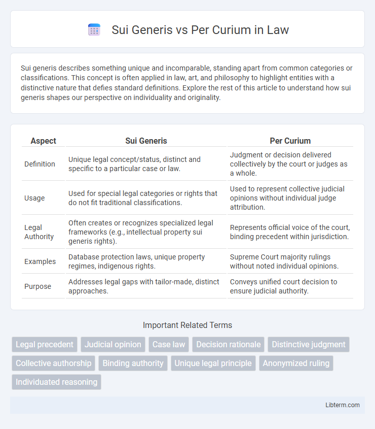 Per Curium vs Sui Generis in Law - What is The Difference?