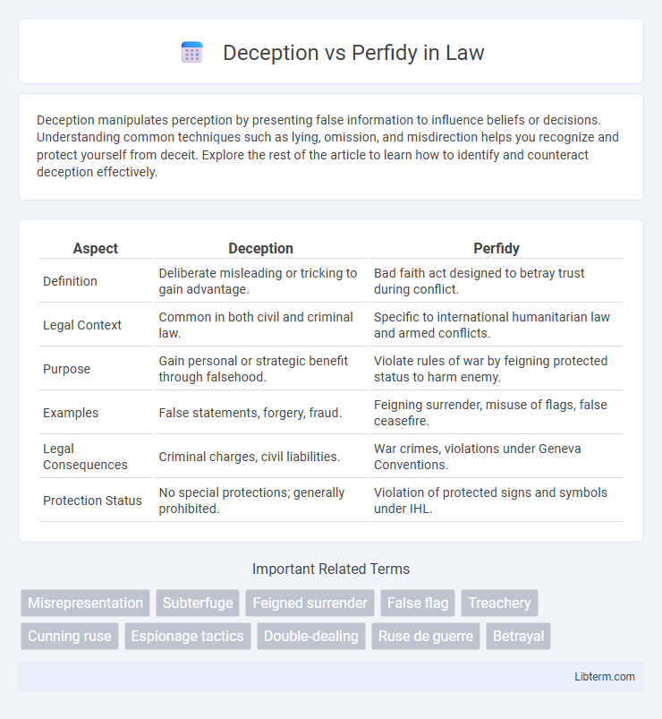 Perfidy vs Deception in Law - What is The Difference?