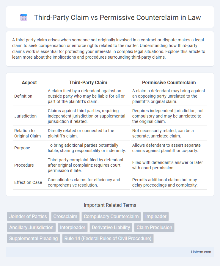 Permissive Counterclaim vs Third-Party Claim in Law - What is The Difference?