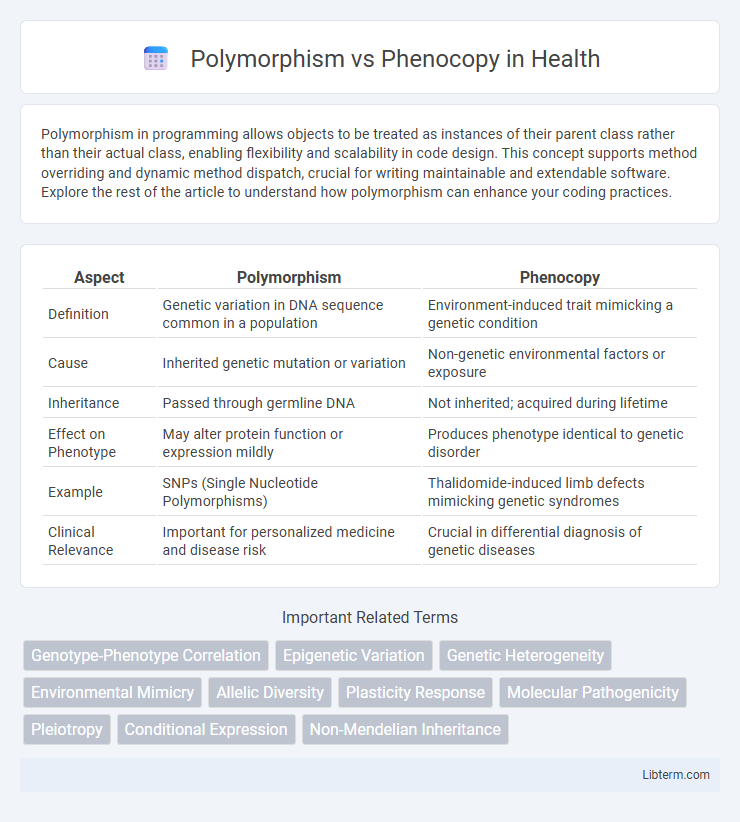 Phenocopy vs Polymorphism in Health - What is The Difference?