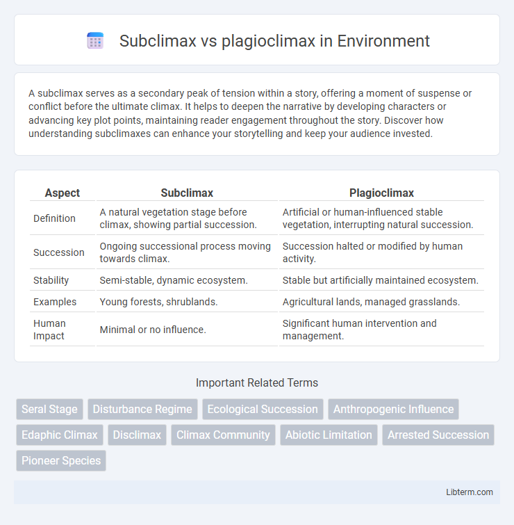 plagioclimax vs Subclimax in Environment - What is The Difference?