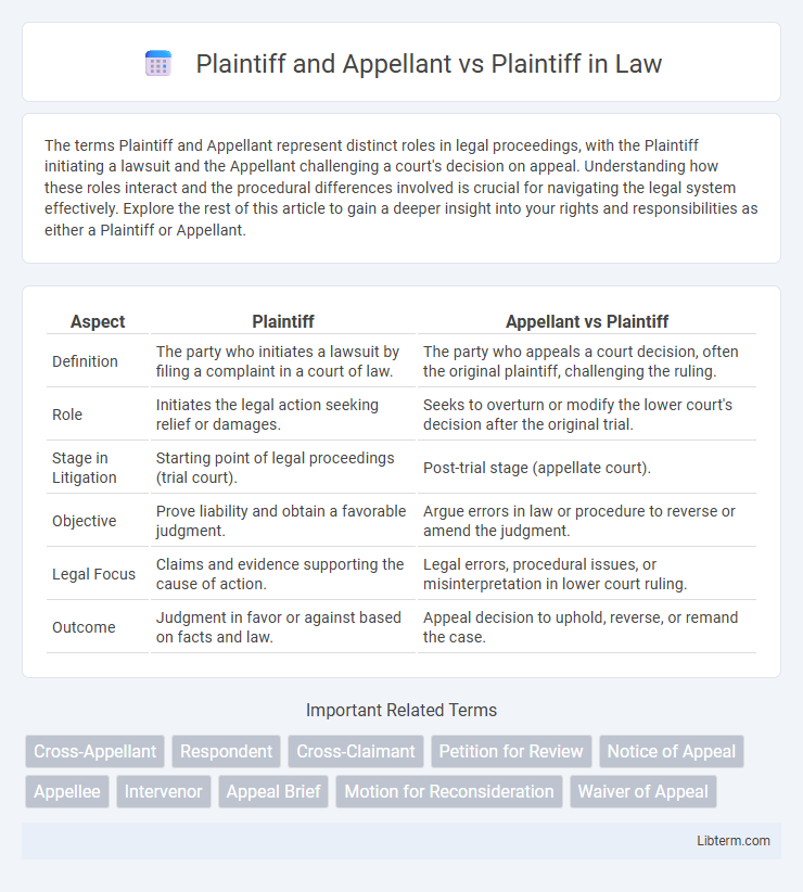 Plaintiff vs Plaintiff and Appellant in Law - What is The Difference?