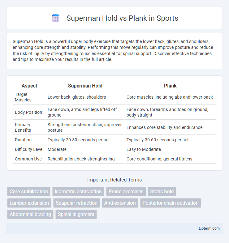 Plank vs Superman Hold in Sports - What is The Difference?