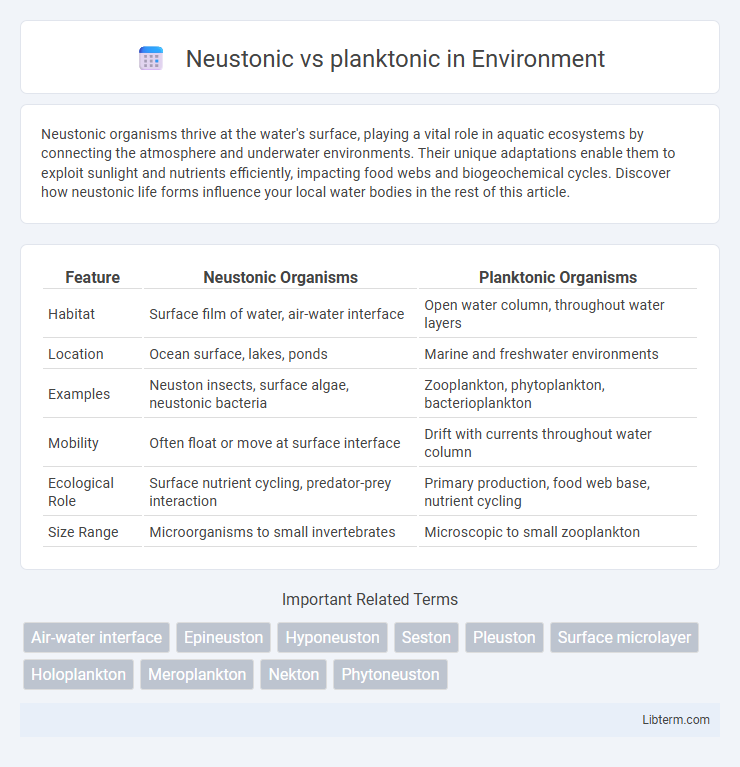 planktonic vs Neustonic in Environment - What is The Difference?