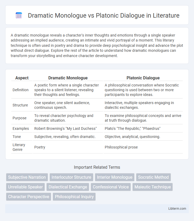 Platonic Dialogue vs Dramatic Monologue in Literature - What is The Difference?