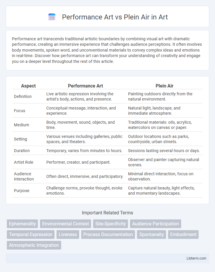 Plein Air vs Performance Art in Art - What is The Difference?