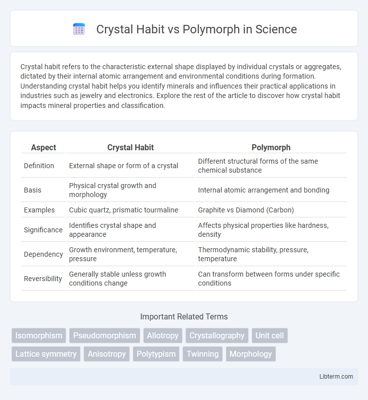 Polymorph vs Crystal Habit in Science - What is The Difference?