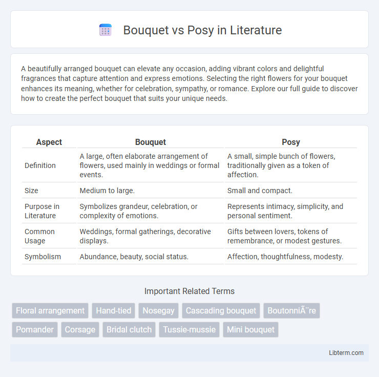 Posy vs Bouquet in Literature - What is The Difference?