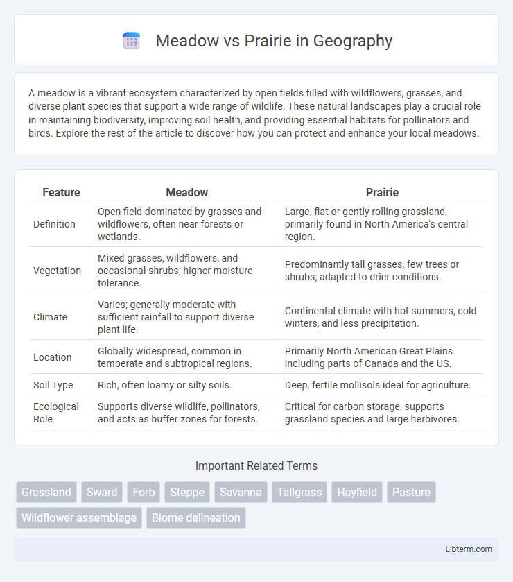 Prairie vs Meadow in Geography - What is The Difference?