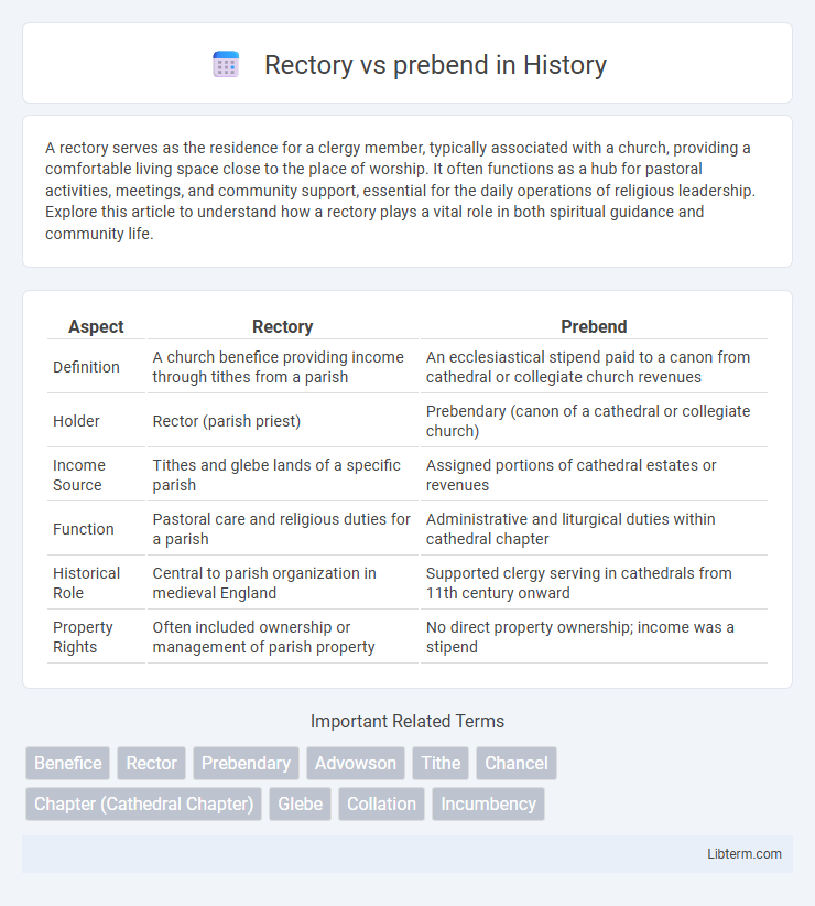 prebend vs Rectory in History - What is The Difference?