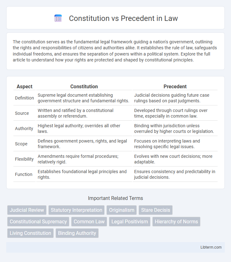 Precedent vs Constitution in Law - What is The Difference?