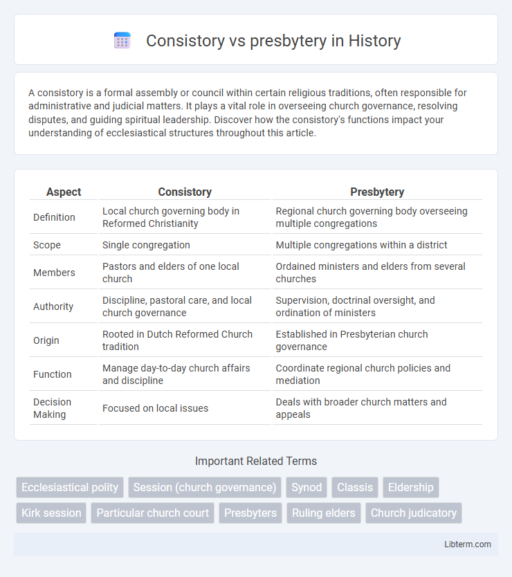 presbytery vs Consistory in History - What is The Difference?