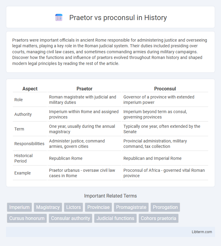 proconsul vs Praetor in History - What is The Difference?