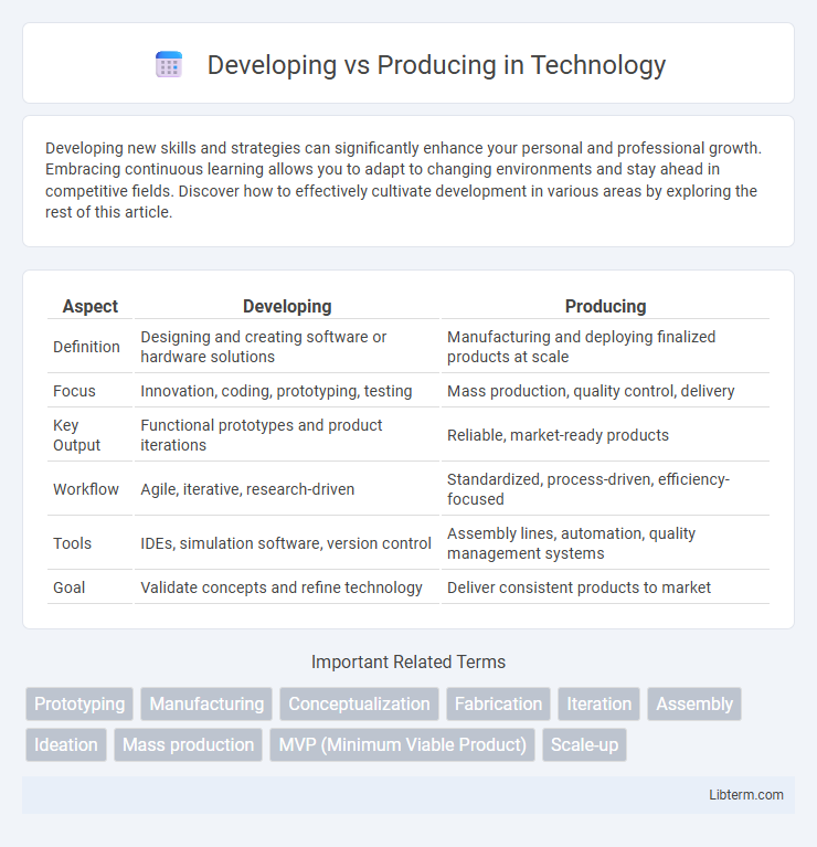 Producing vs Developing in Technology - What is The Difference?