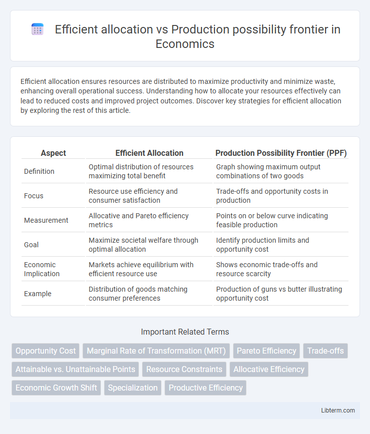 Production possibility frontier vs Efficient allocation in Economics - What is The Difference?