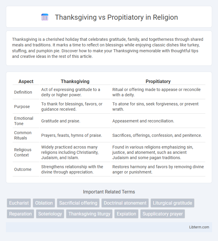 Propitiatory vs Thanksgiving in Religion - What is The Difference?
