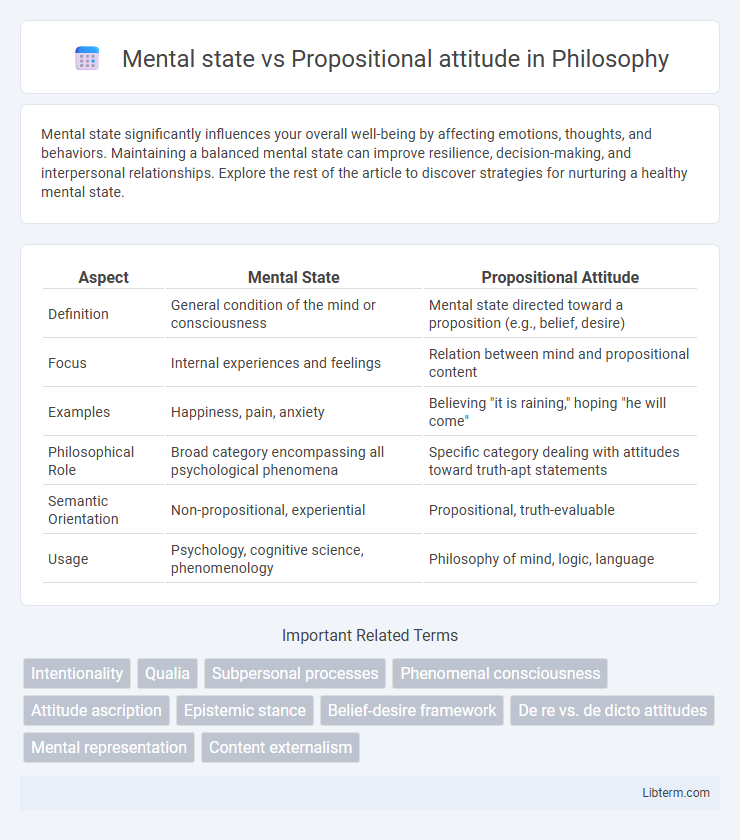 Propositional attitude vs Mental state in Philosophy - What is The Difference?