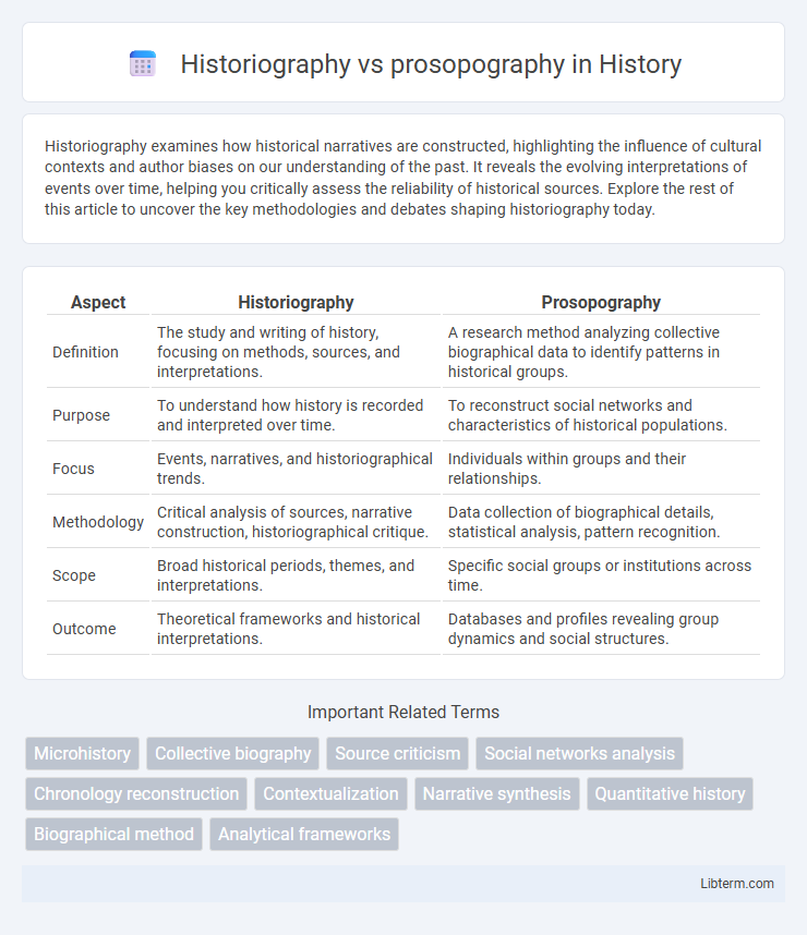 prosopography vs Historiography in History - What is The Difference?
